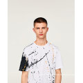 Paint Splatter Print Round Neck T-Shirt